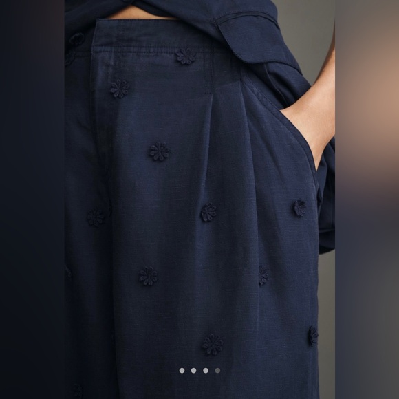 2 pieces Linen Blend Halter Vest + Tailored Linen Blend Embellished Trousers - Picture 10 of 16